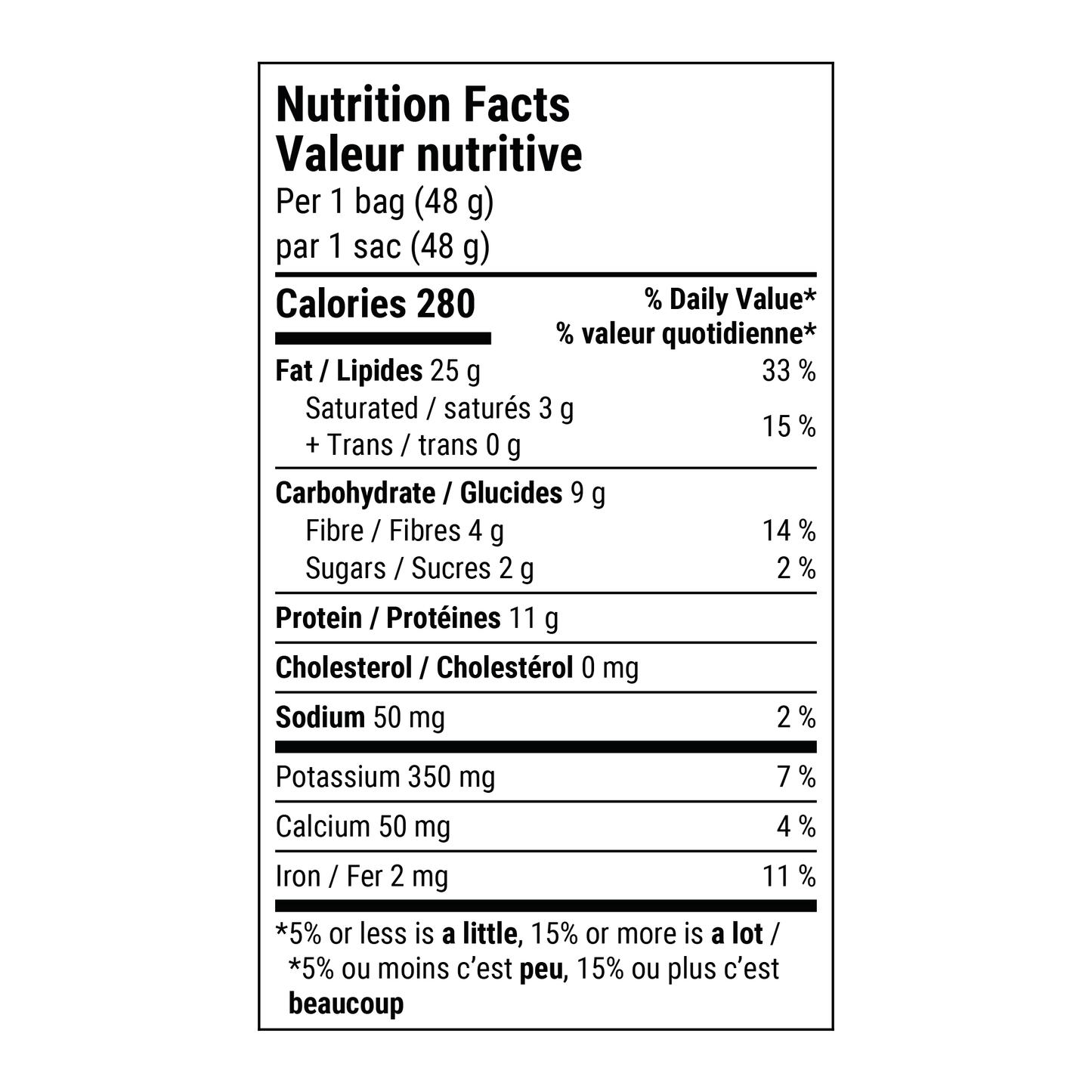 Nutrition Facts - Snack On Nuts Balance Mixed Nuts Single Pouch Serving - Healthy Snacks, Nutrient Dense Foods with 280 calories, 11g of protein, 25g of healthy fat, 9g of carbohydrates, and 50mg of sodium