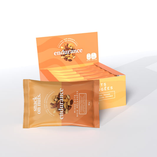 Endurance Mixed Nuts - 240g Box (5 x 48g Individual Packs) - Roasted Almonds, Cashews, Pistachios, and Raw Pecan Snacks