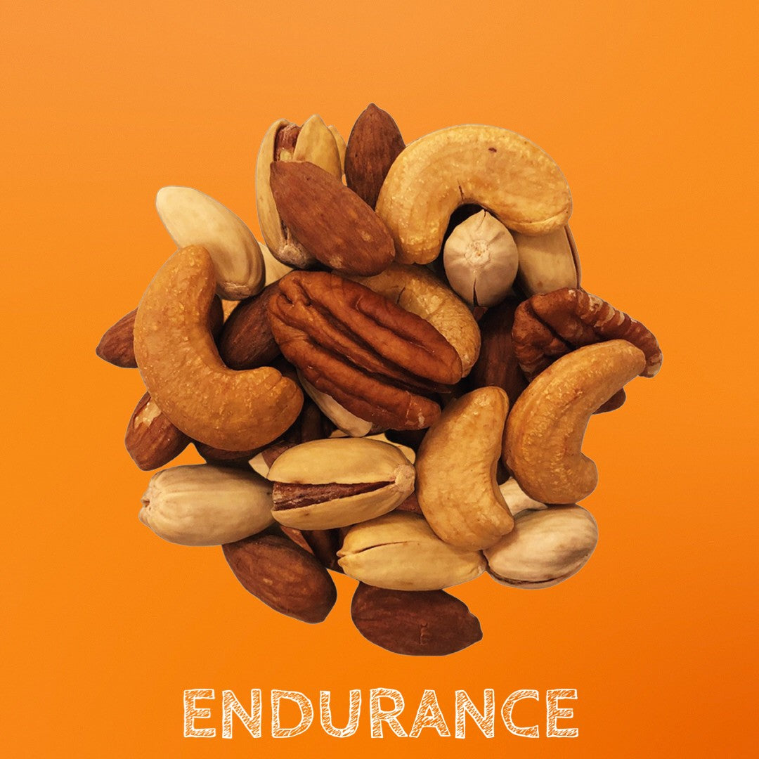 Discover Your Favourite Snack On Nuts - Endurance Mixed Nuts: Dry Roasted Almonds, Cashews, Pistachios, and Raw Pecan. Choose Your Ultimate Nut Mix.