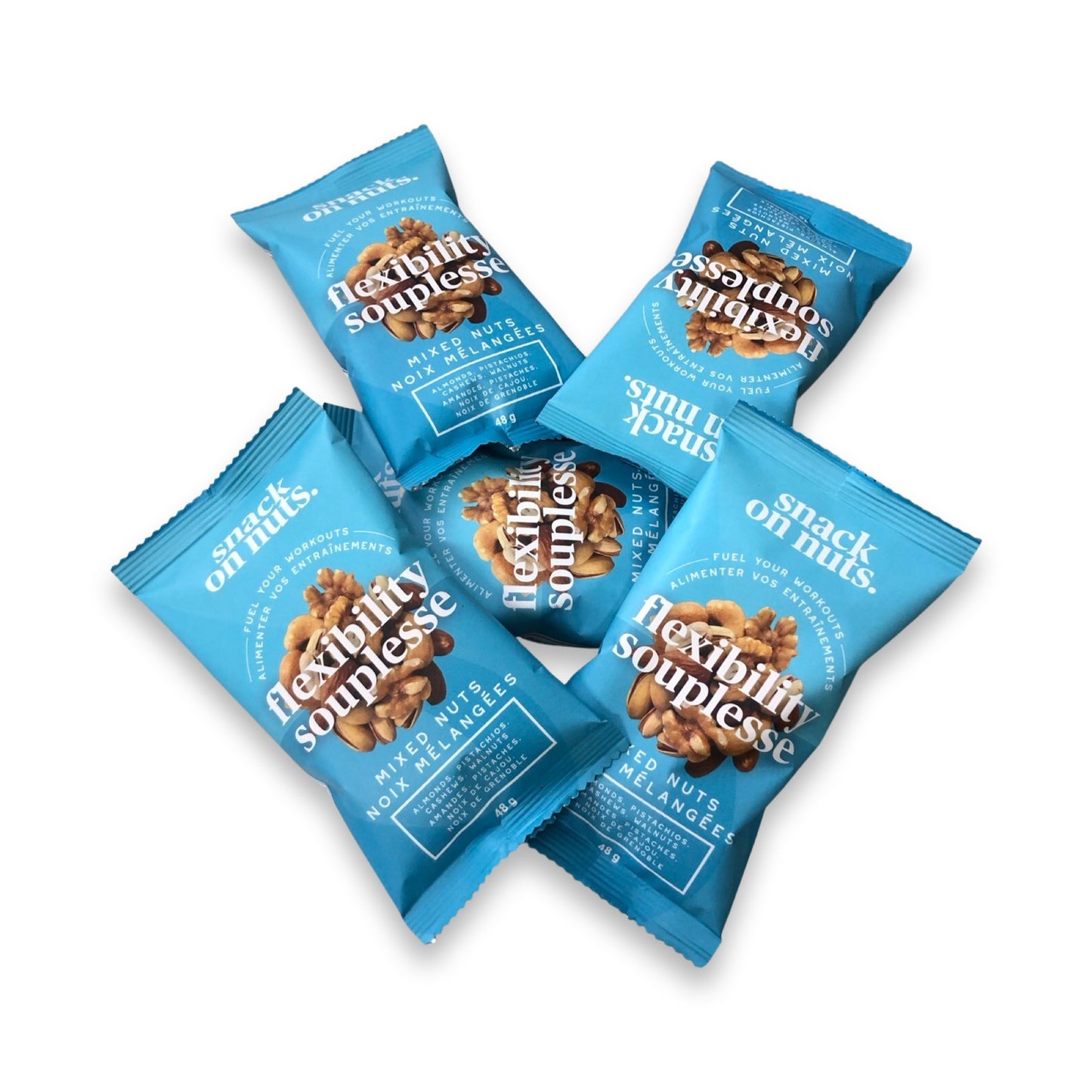 Snack On Nuts - Flexibility Mixed Nuts 5 Packs (48g Each) - Healthy Snacks: Roasted Almonds, Cashews, Pistachios, and Raw Walnuts