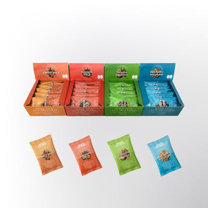 Snack On Nuts - Variety Pack - 20 Pack Mixed Nuts: 4 Different Blends, 5 Packs of Each - Roasted Almonds, Cashews, Pistachios, Peanuts, Raw Pecans, Walnuts, and Pumpkin Seeds Snacks