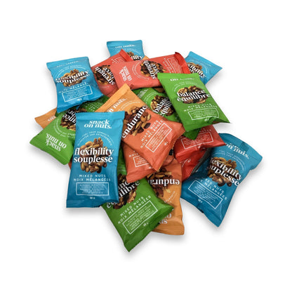 Snack On Nuts - Variety Pack Mixed Nuts 20 Packs (48g Each) - Healthy Snacks: Roasted Almonds, Cashews, Pistachios, Peanuts, Raw Pecans, Walnuts, and Pumpkin Seeds