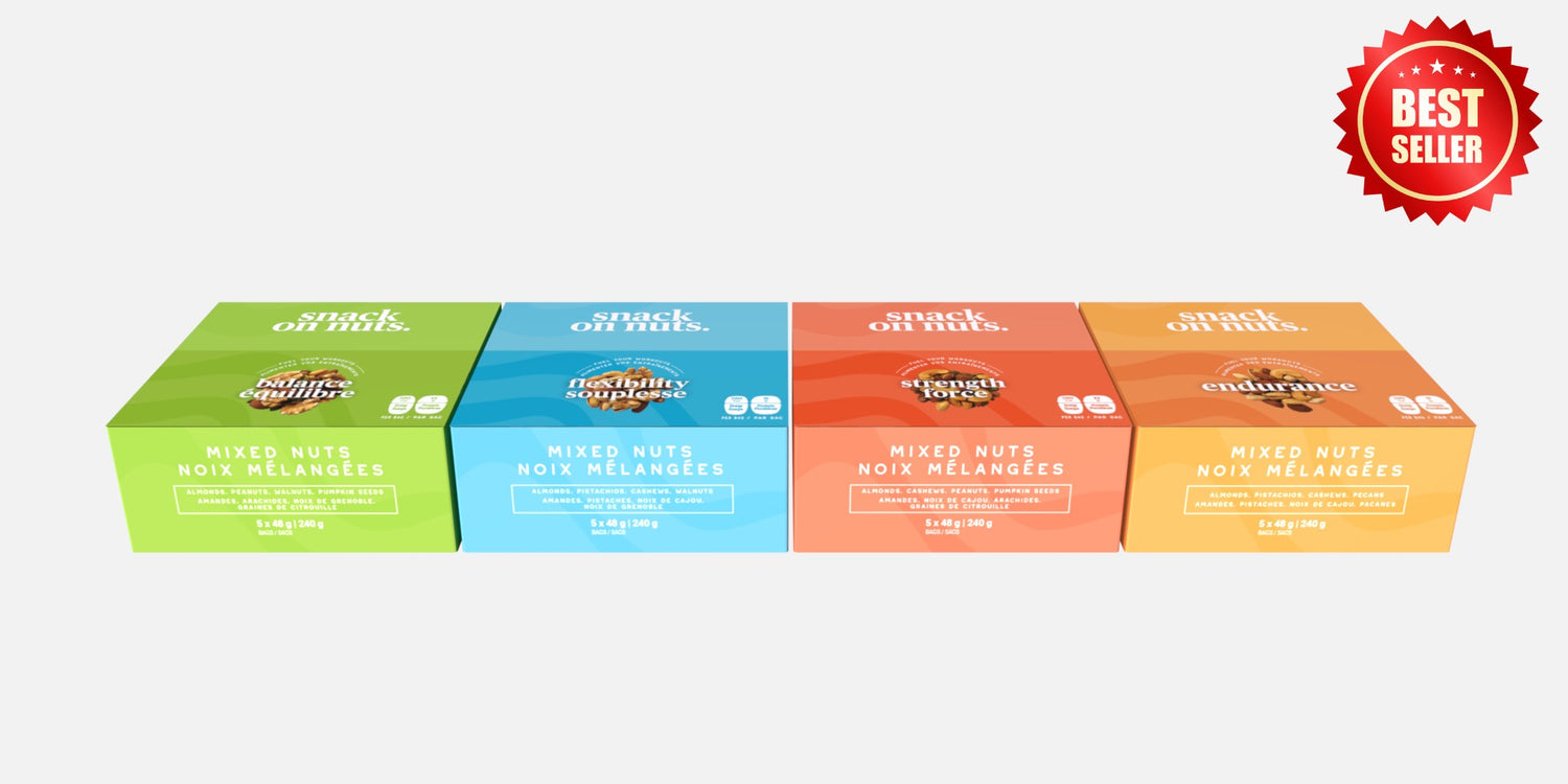 Snack On Nuts Variety Pack - The Ultimate Snacking Variety: 20 Assorted Snack Packs in 4 Boxes (5 Packs Each). Ideal for Picnics, Parties, Corporate Events, and More!